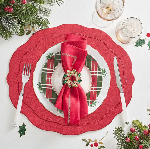 Classic Napkin Red Set Of 4 by Kim Seybert
