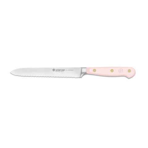Classic Pink Himalayan Salt 5" Serrated Utility Knife by Wusthof Trident