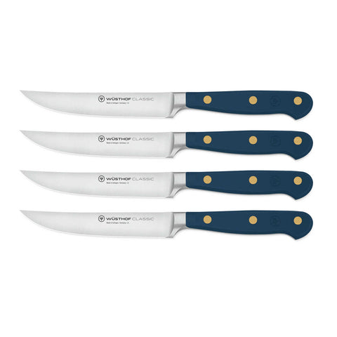 Classic Wild Blueberry 4 Pcs Steak Knife Set by Wusthof Trident