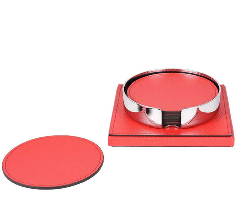 Coasters Liverpool Red Set Of 6 by Pinetti