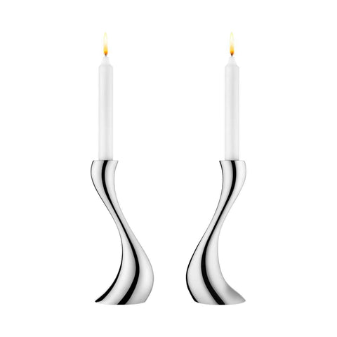 Cobra Candleholder Medium 2 Pcs by Georg Jensen