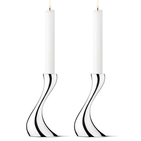 Cobra Candleholder Small 2 Pcs by Georg Jensen