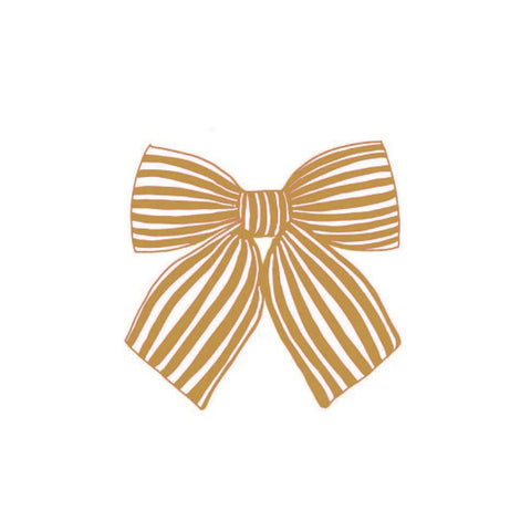 Cocktail Napkins Bow Gold 20pc by Françoise Paviot