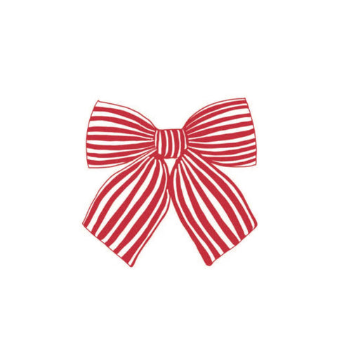 Cocktail Napkins Bow Red 20pc by Françoise Paviot