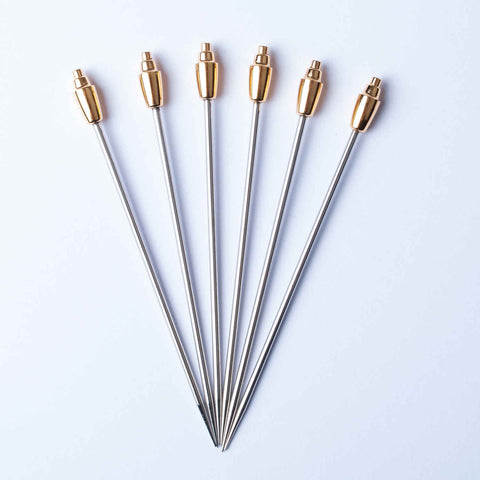 COCKTAIL PICK Cocktail Shaker Picks Gold Set/6 by Japanese Bar Tools