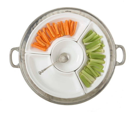 Convivio Round Sect. Platter W/Handles by Match