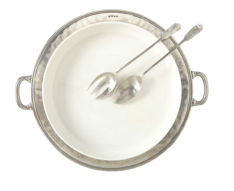 Convivio Round Serving casserole/platter W/Handles.  by Match