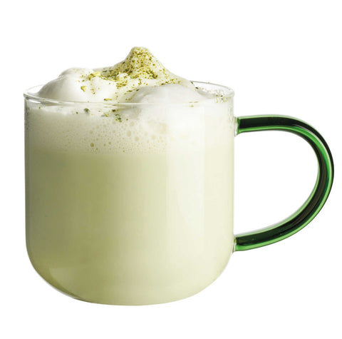 Coppa Glass Mug, With Green Handle by Asa Selection