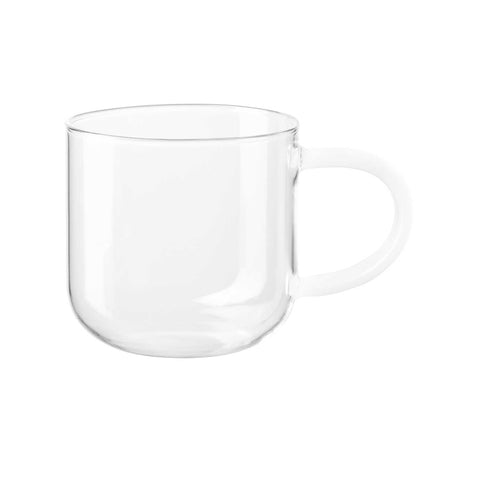 Coppa Glass Mug, With White Handle by Asa Selection
