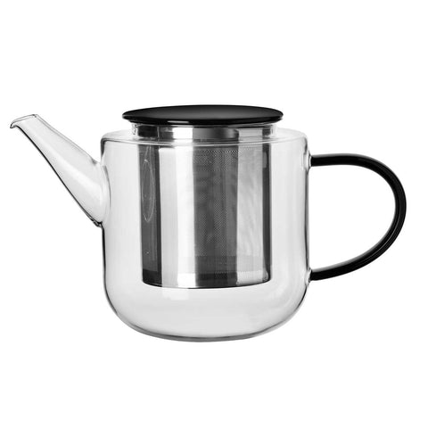 Coppa Glass                 Teapot With Black Handle by Asa Selection