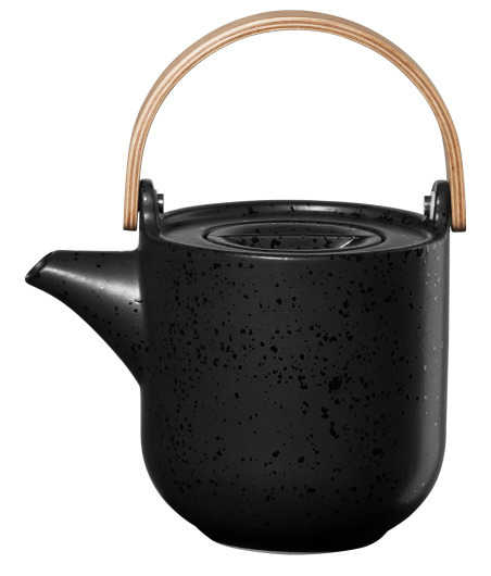 Coppa Kuro Teapot With Wooden Handle  by Asa