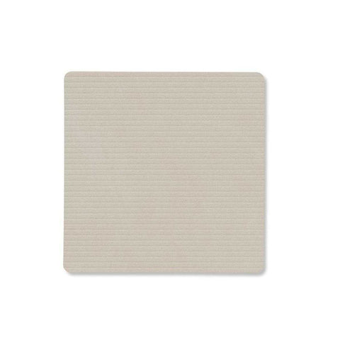 Corduroy Square Glass Mat Set/8 With Box Oyster White by Lind DNA