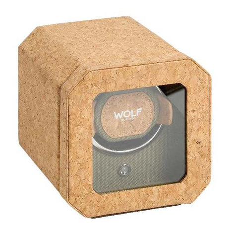 Cortica Single Watch Winder - Natural Cork by Wolf