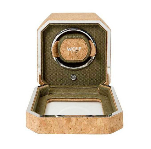 Cortica Single Watch Winder - Natural Cork by Wolf