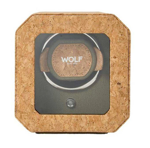 Cortica Single Watch Winder - Natural Cork by Wolf