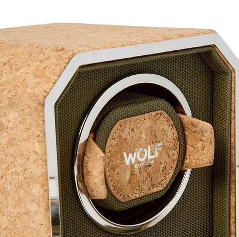 Cortica Single Watch Winder - Natural Cork by Wolf