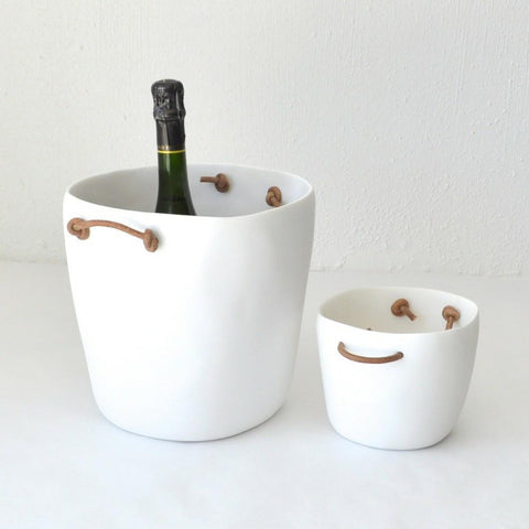 Cuadrado Ice Bucket White by Tina Frey