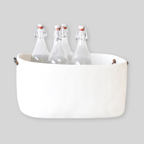 Cuadrado Large Champagne Bucket White by Tina Frey