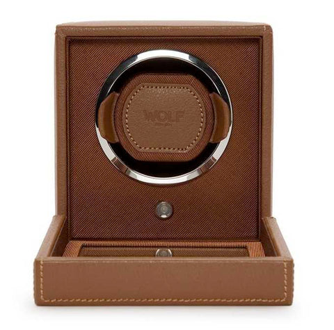 Cub Single Cognac winder with cover by Wolf
