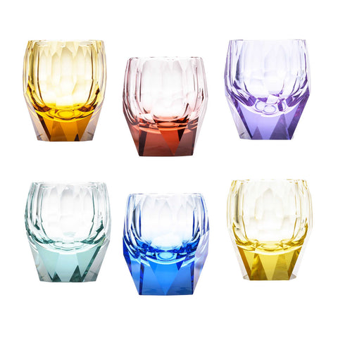 Cubism Tumbler Set Of 6 Colours by Moser