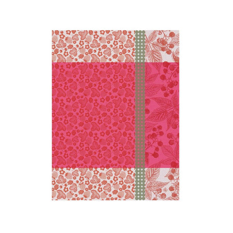 Cueillette D'ete Red Tea Towel by Le Jacquard Francais