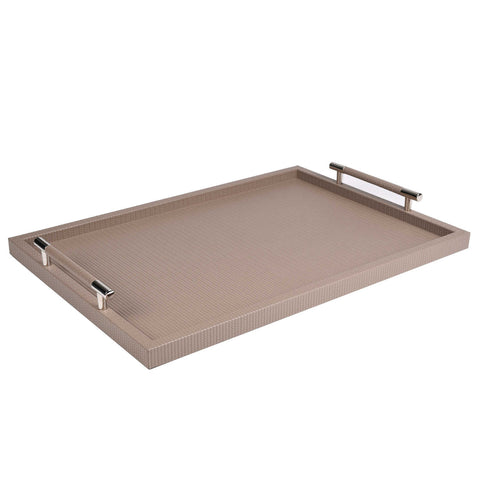 Dedalo Firenze Large Tray Taupe by Pinetti
