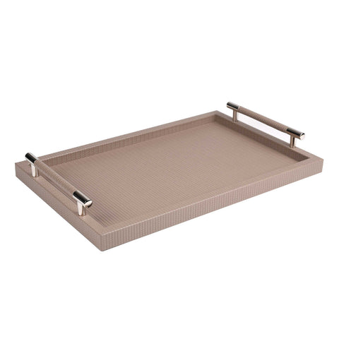 Dedalo Firenze Medium Rectangular Tray Taupe by Pinetti