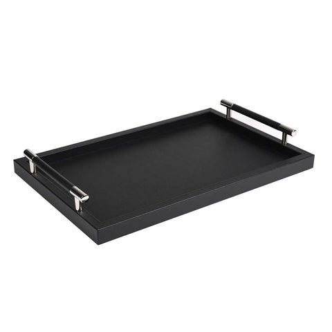 Dedalo Liverpool Medium Rectangular Tray Black by Pinetti