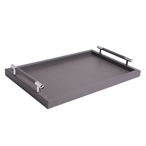 Dedalo Liverpool Medium Rectangular Tray Dark Grey by Pinetti