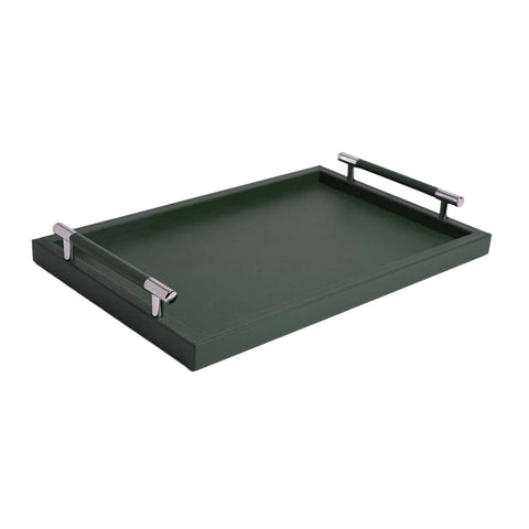 Dedalo Liverpool Medium Rectangular Tray Hunter Green by Pinetti