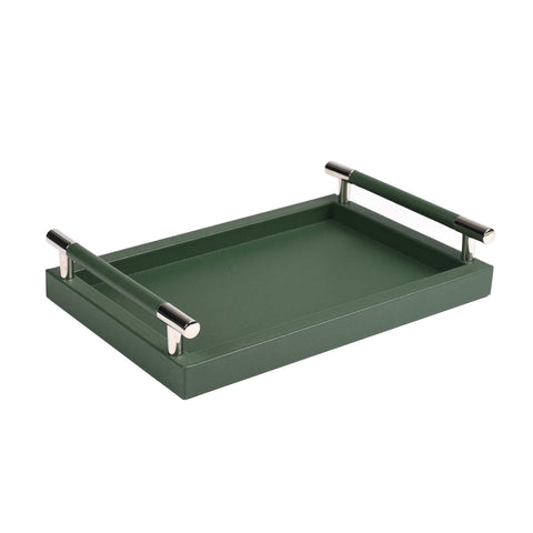 Dedalo Liverpool Small Rectangular Tray Hunter Green by Pinetti