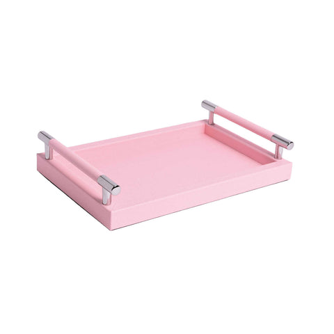 Dedalo Liverpool Small Rectangular Tray Pink by Pinetti