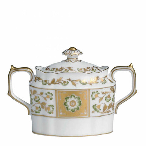 Derby Panel Green Covered Sugar by Royal Crown Derby