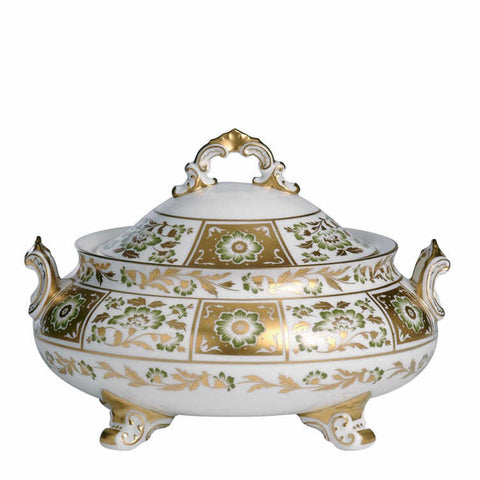 Derby Panel Green Covered Vegetable Dish by Royal Crown Derby