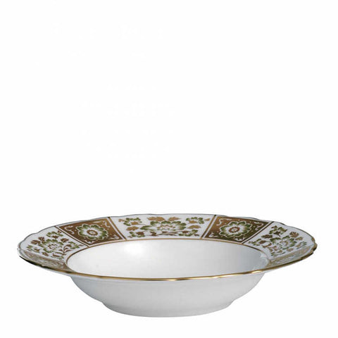 Derby Panel Green Rim Soup by Royal Crown Derby
