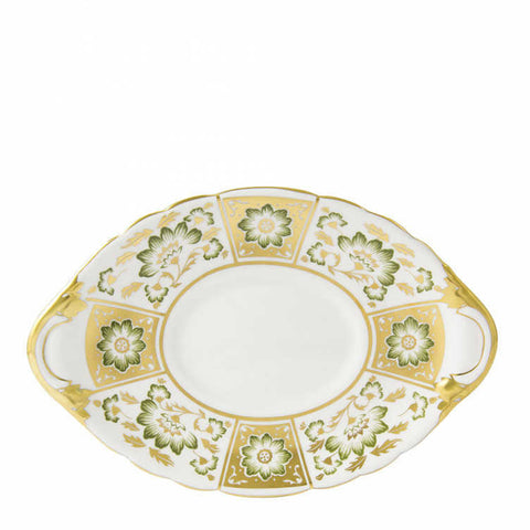 Derby Panel Green Sauce Boat Stand by Royal Crown Derby