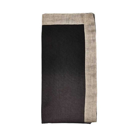 Dip Dye Napkin Gray/Black Set Of 4 by Kim Seybert