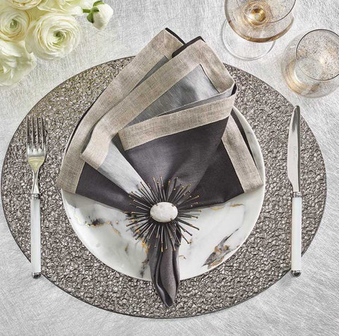 Dip Dye Napkin Gray/Black Set Of 4 by Kim Seybert