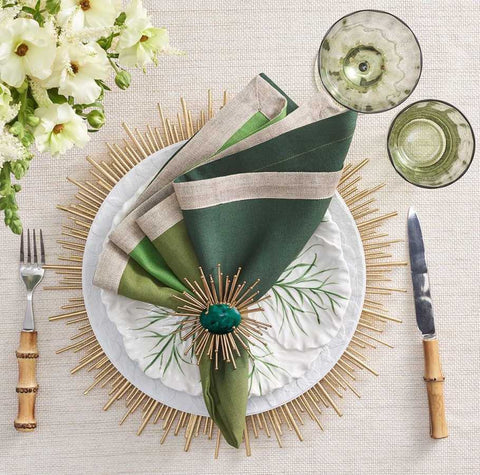 Dip Dye Napkin Olive/Green Set Of 4 by Kim Seybert