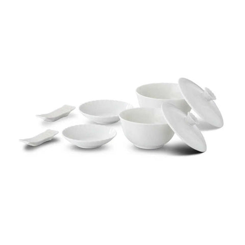 Double Rouche White Asian Rice/Soy Set 4pc by Buccellati