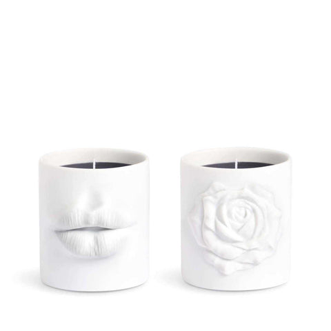 Duo Candle Set: Lips+Rose by L'objet