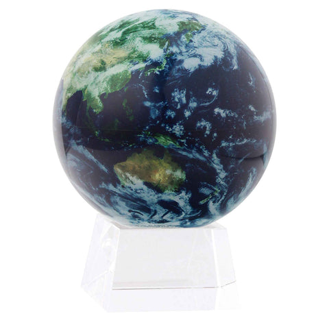 Earth with Clouds 6in with crystal base by Mova