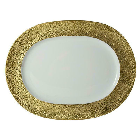 Ecume Gold  Oval Platter - 13.8 In. by Bernardaud