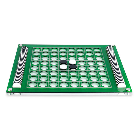 El Reverso Green W/ Black And White Men by Luxe Dominoes