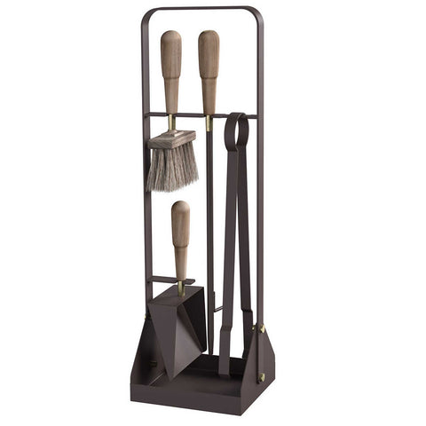 Emma Fireplace Set Classique Walnut  by Eldvarm