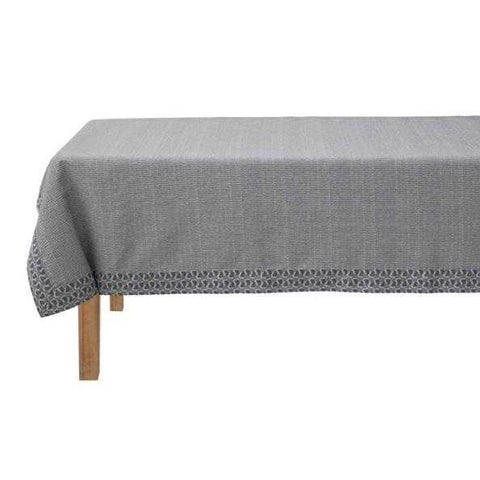 Empreintes - Blue Tablecloth by Le Jacquard Francais