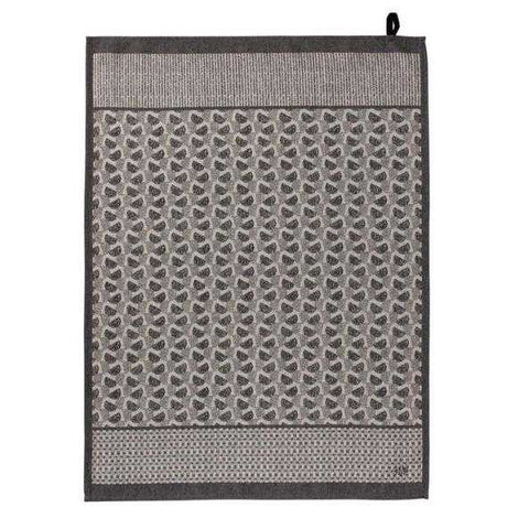 Empreintes Black Tea Towel by Le Jacquard Francais