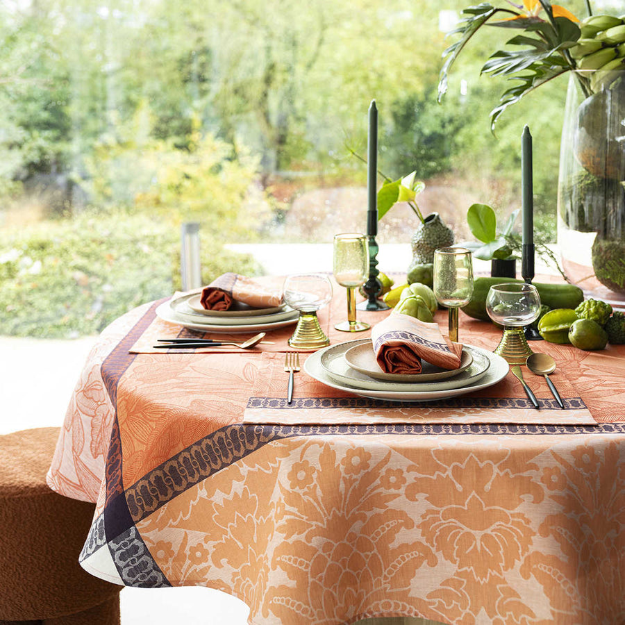 Escapade Tropicale  Orange  by Le Jacquard Francais