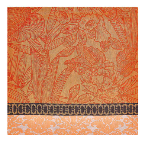 Escapade Tropicale  Orange Napkin by Le Jacquard Francais
