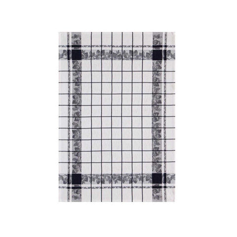 Fraises Black Tea Towel by Le Jacquard Francais